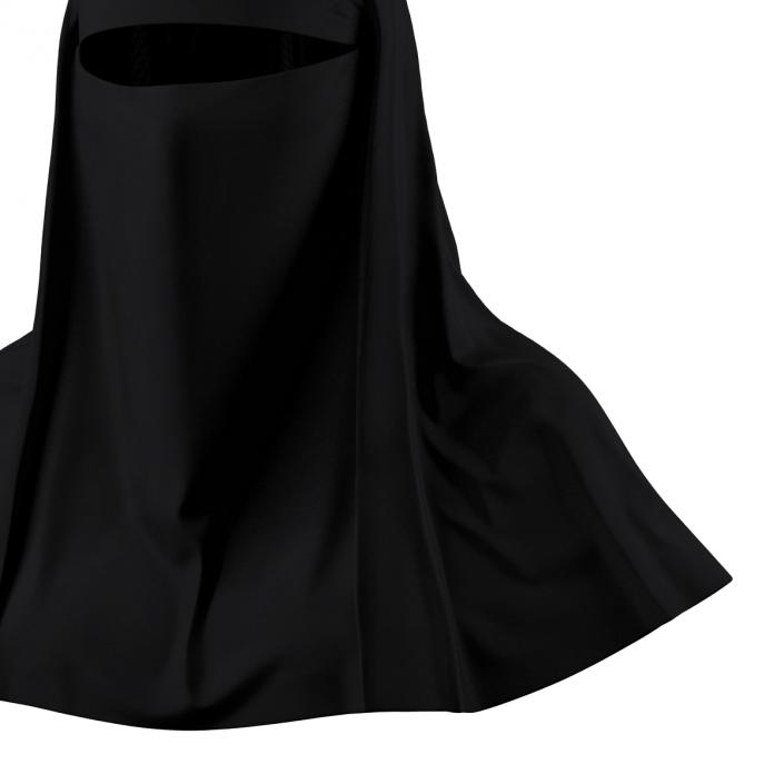 3D Muslim Islamic Women Burqa with Face Cover Niqab model