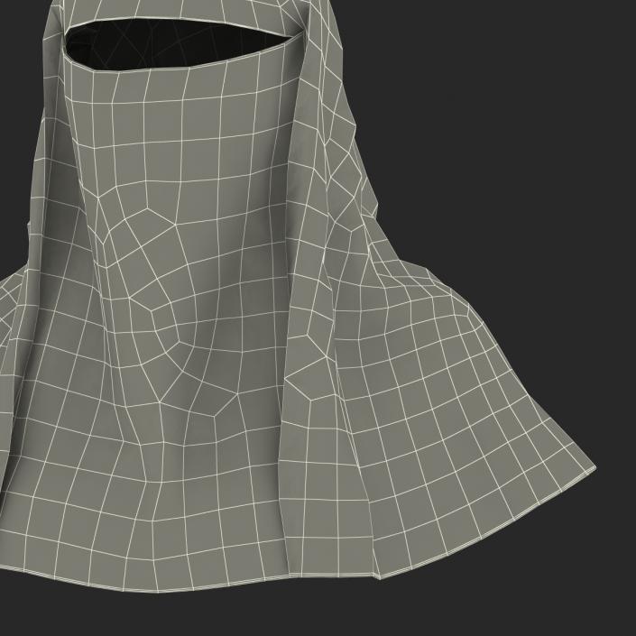 3D Muslim Islamic Women Burqa with Face Cover Niqab model