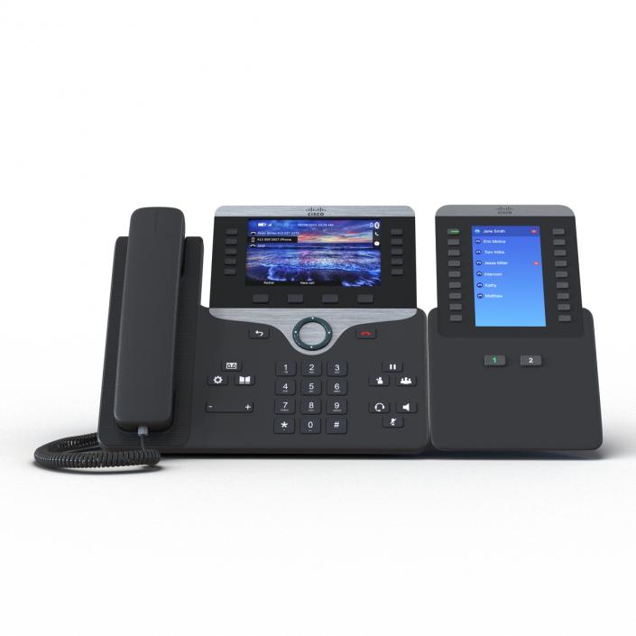 3D model Cisco IP Phone 8861 and Expansion Module