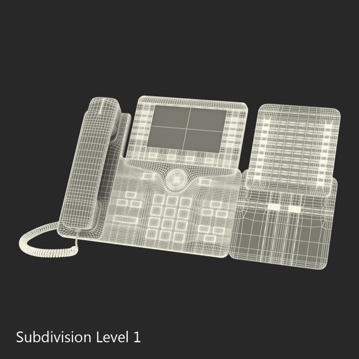 3D model Cisco IP Phone 8861 and Expansion Module