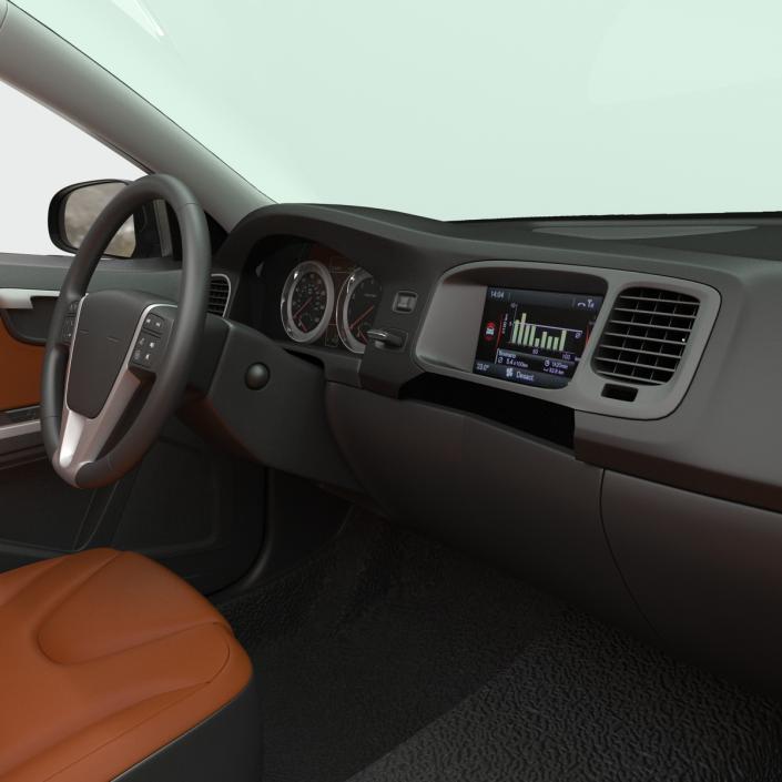 3D Generic Sedan 3 Simple Interior