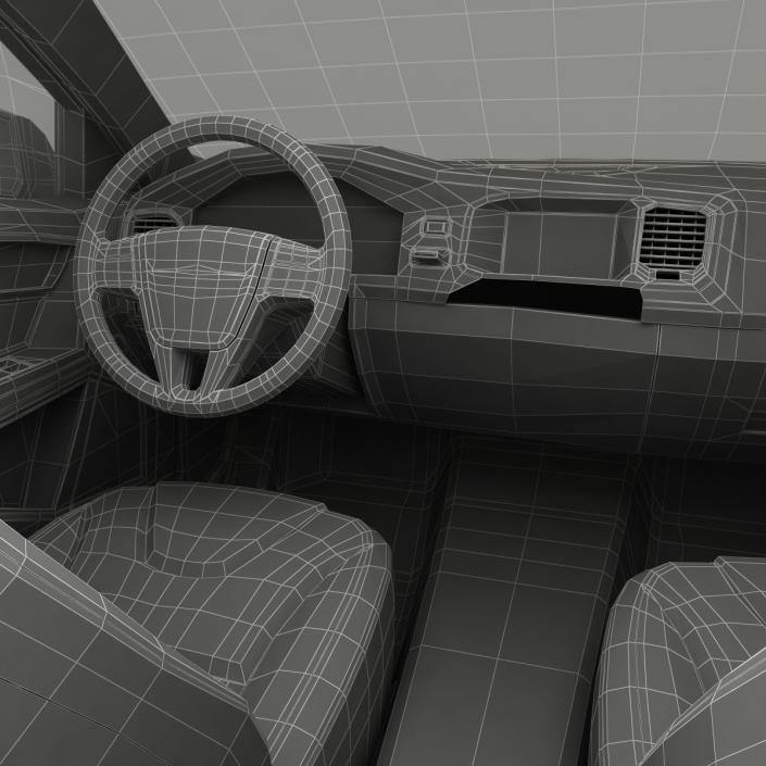 3D Generic Sedan 3 Simple Interior