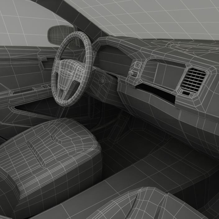 3D Generic Sedan 3 Simple Interior