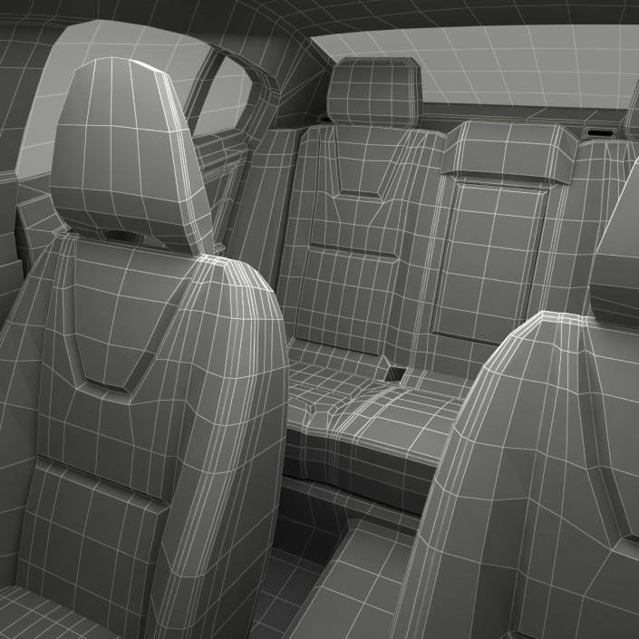 3D Generic Sedan 3 Simple Interior