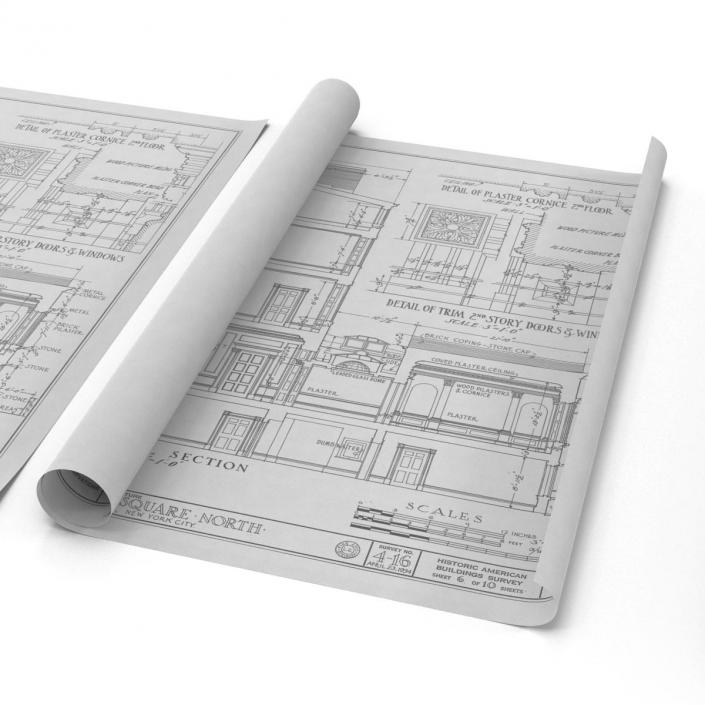 3D model House Blueprints Set