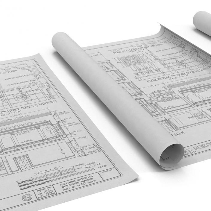 3D model House Blueprints Set