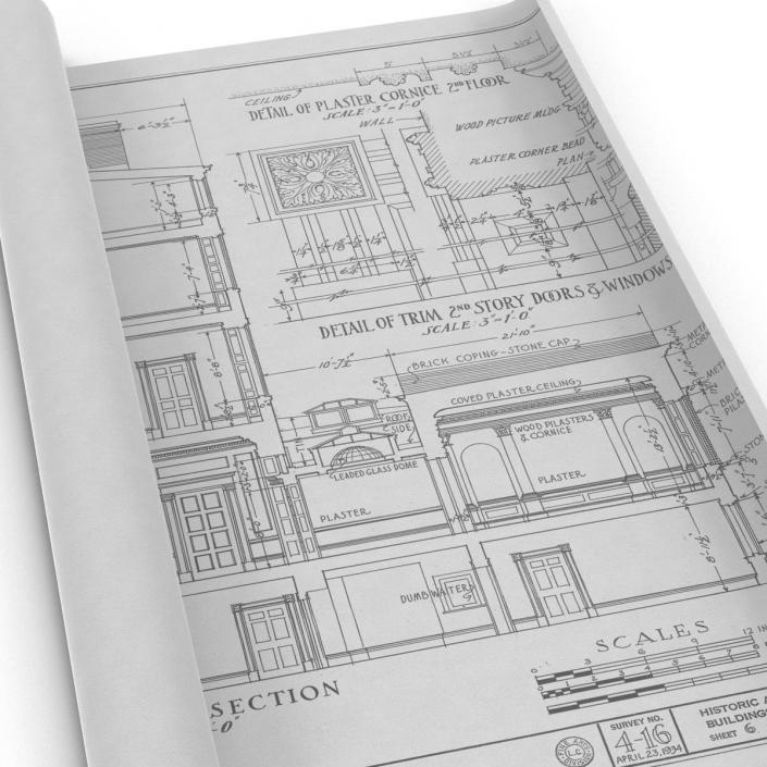 3D House Blueprints 2 model