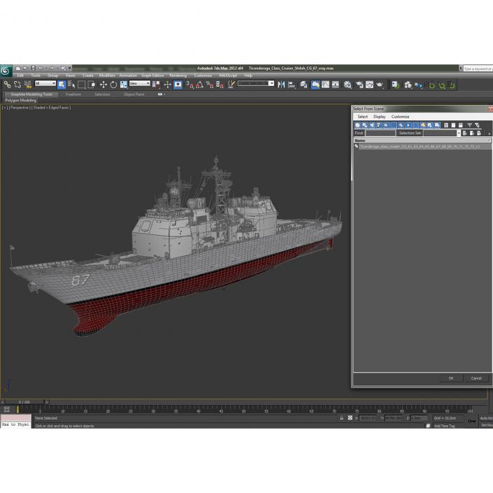 3D Ticonderoga Class Cruiser Shiloh CG-67 model