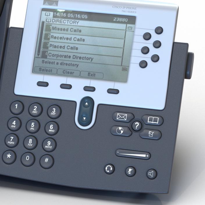 3D Cisco Unified IP Phone 7961G model