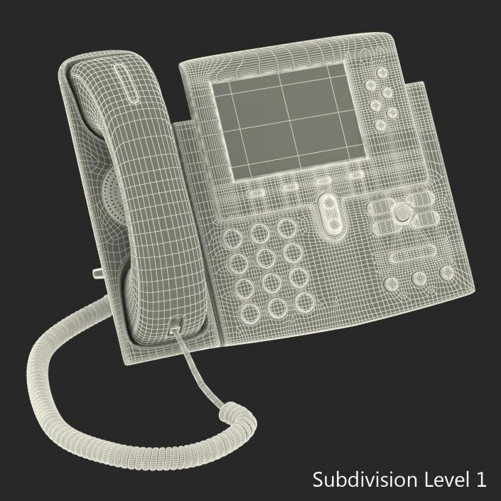 3D Cisco Unified IP Phone 7961G model