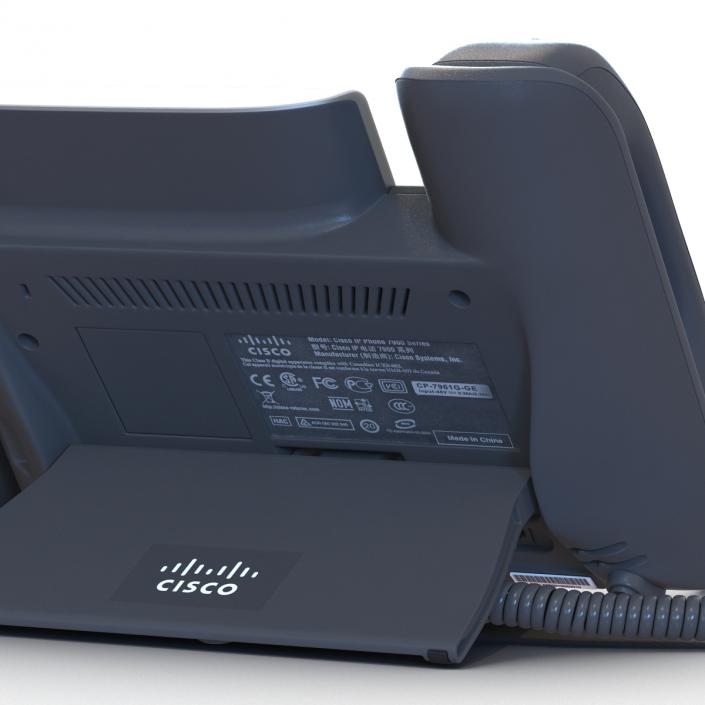 Cisco Unified IP Phone 7961G and Expansion Module 3D model