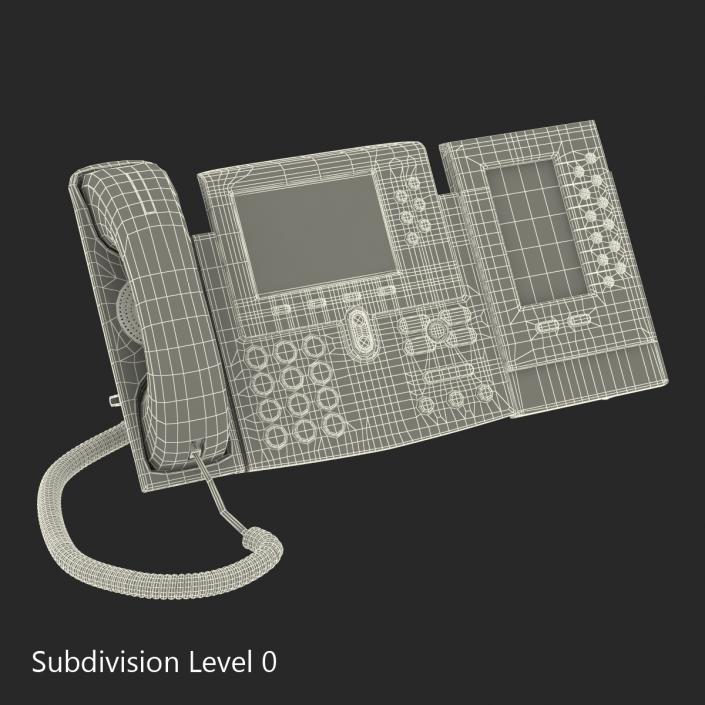 Cisco Unified IP Phone 7961G and Expansion Module 3D model