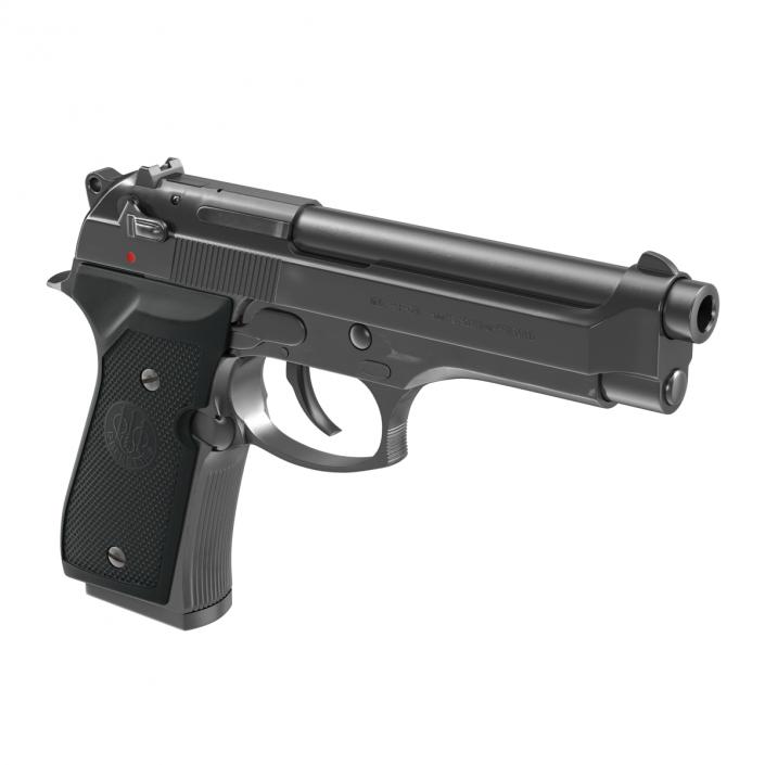 3D Semi Automatic Pistol Beretta 92F model