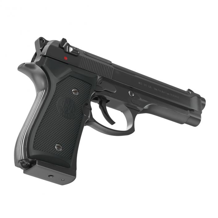 3D Semi Automatic Pistol Beretta 92F model