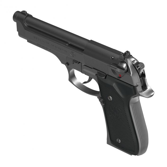 3D Semi Automatic Pistol Beretta 92F model