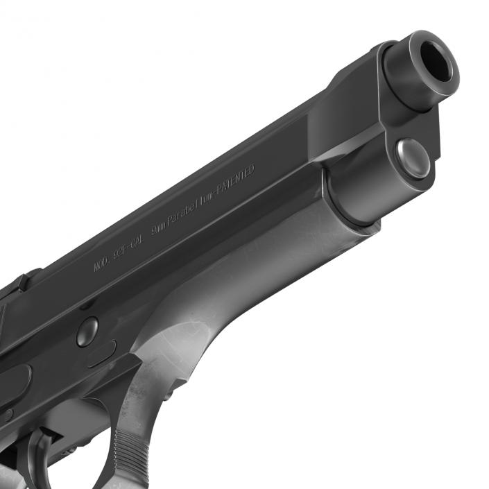 3D Semi Automatic Pistol Beretta 92F model