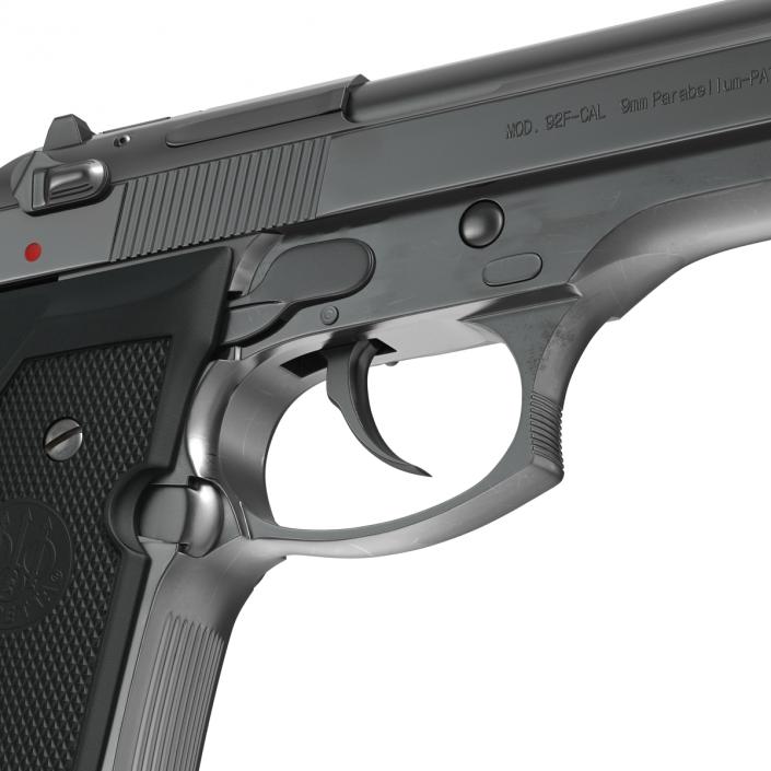 3D Semi Automatic Pistol Beretta 92F model