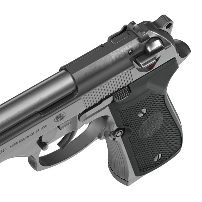 3D Semi Automatic Pistol Beretta 92F model