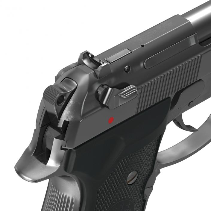 3D Semi Automatic Pistol Beretta 92F model