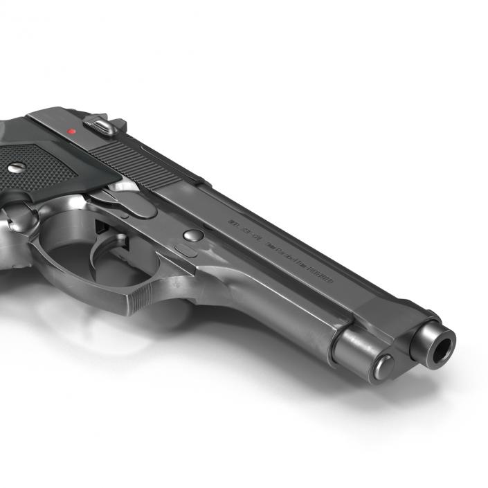 3D Semi Automatic Pistol Beretta 92F model