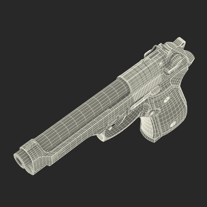 3D Semi Automatic Pistol Beretta 92F model