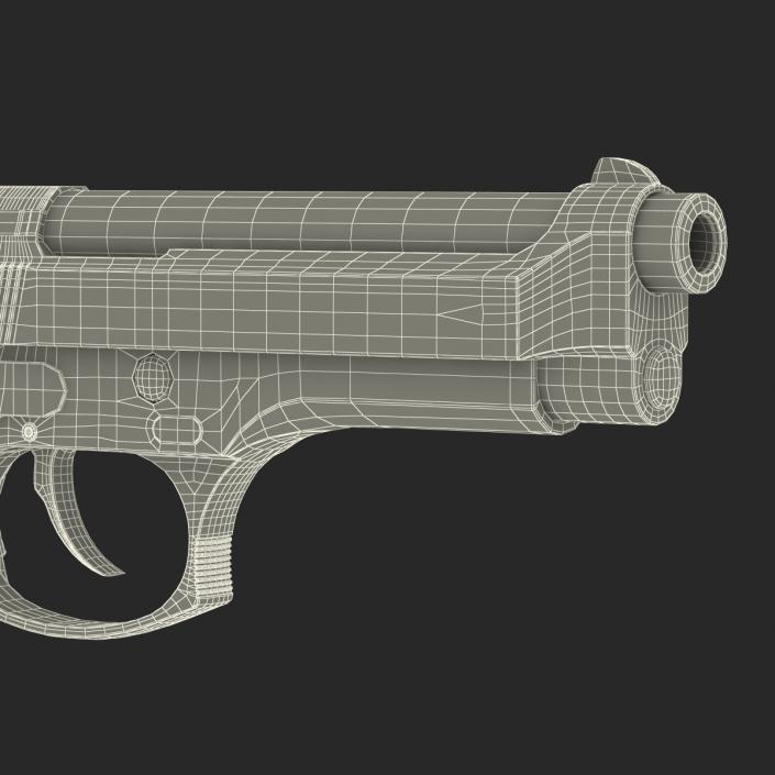 3D Semi Automatic Pistol Beretta 92F model