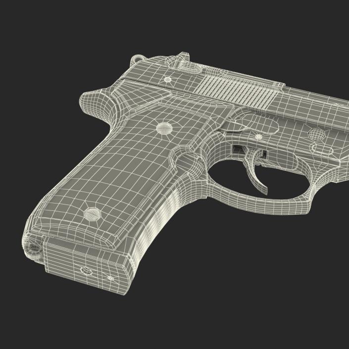 3D Semi Automatic Pistol Beretta 92F model