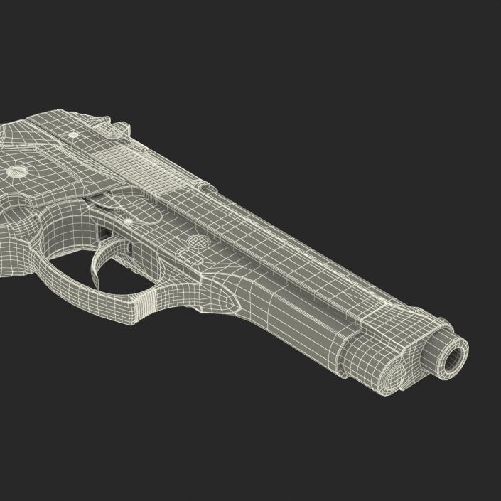 3D Semi Automatic Pistol Beretta 92F model