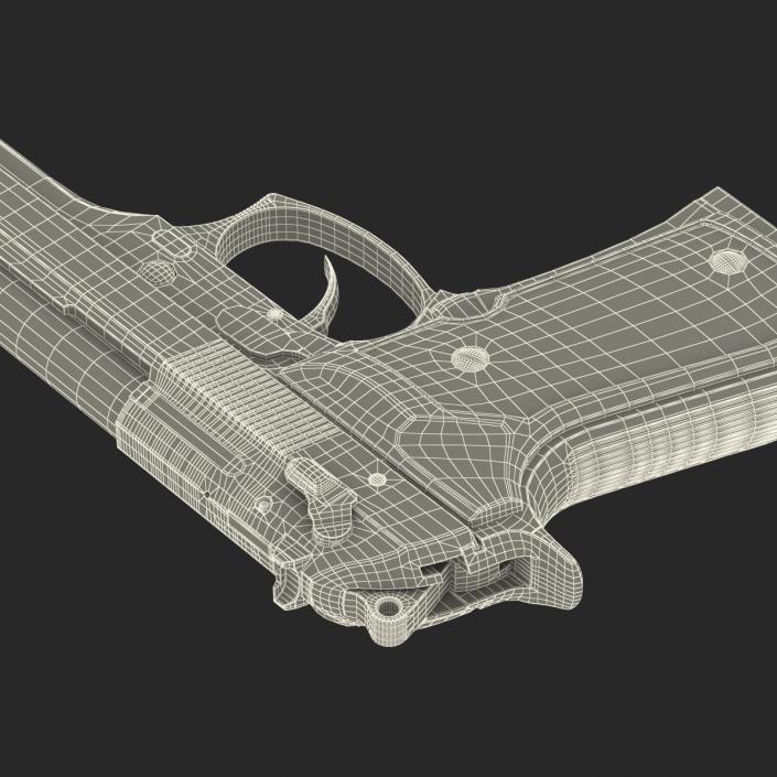 3D Semi Automatic Pistol Beretta 92F model