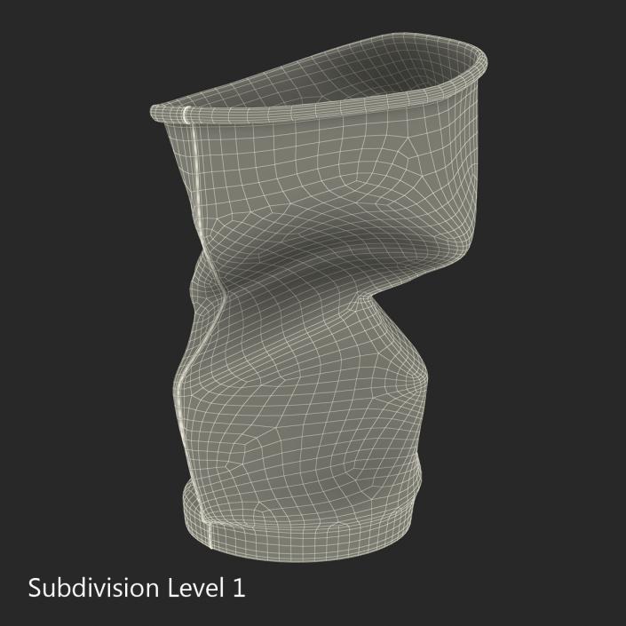 3D Crumpled Drink Cup model