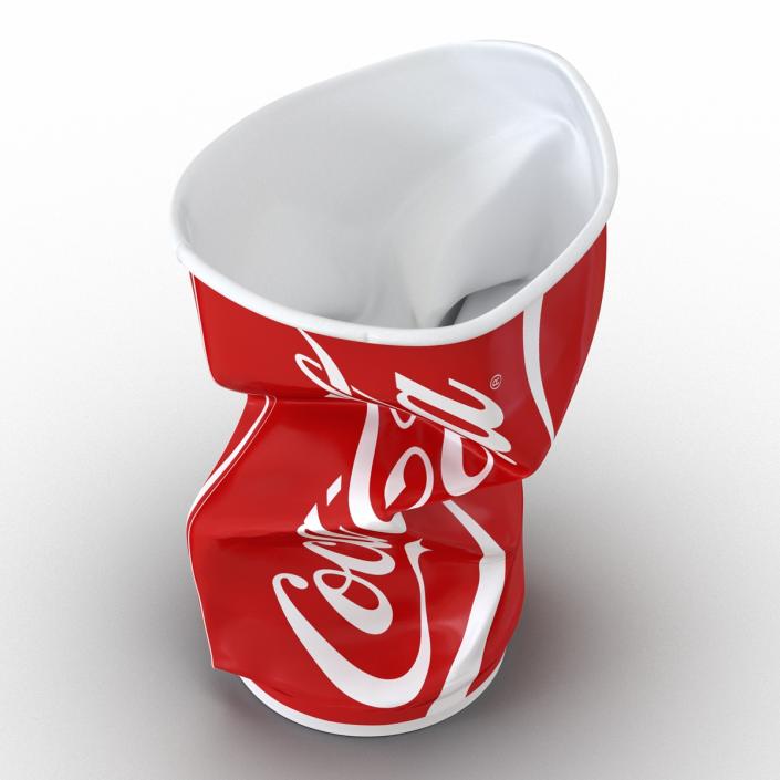 3D model Crumpled Drink Cup Coca Cola 2