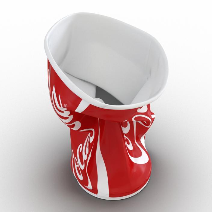 3D model Crumpled Drink Cup Coca Cola 2