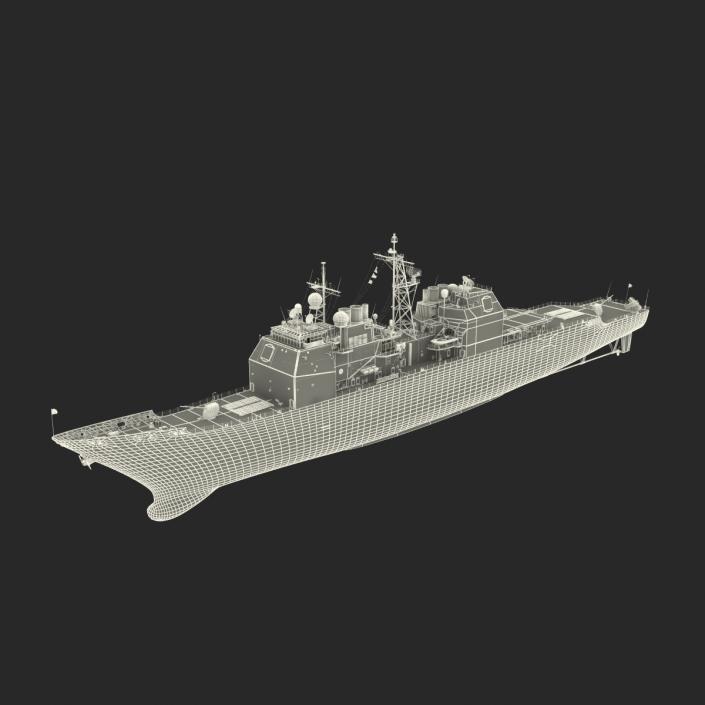 Ticonderoga Class Cruiser Vella Gulf CG-72 3D