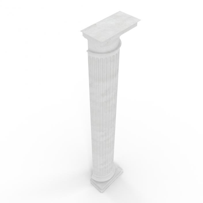 3D Pilaster Doric Greco Roman