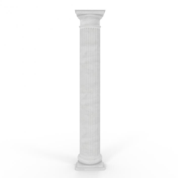 3D Pilaster Doric Greco Roman