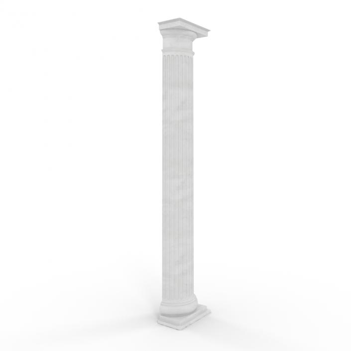 3D Pilaster Doric Greco Roman