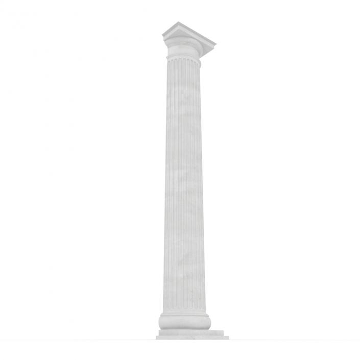 3D Pilaster Doric Greco Roman