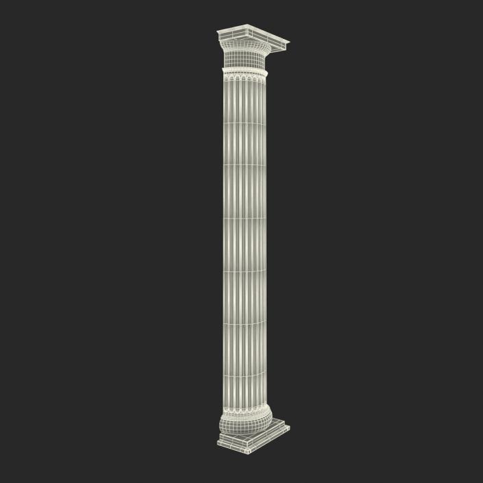 3D Pilaster Doric Greco Roman