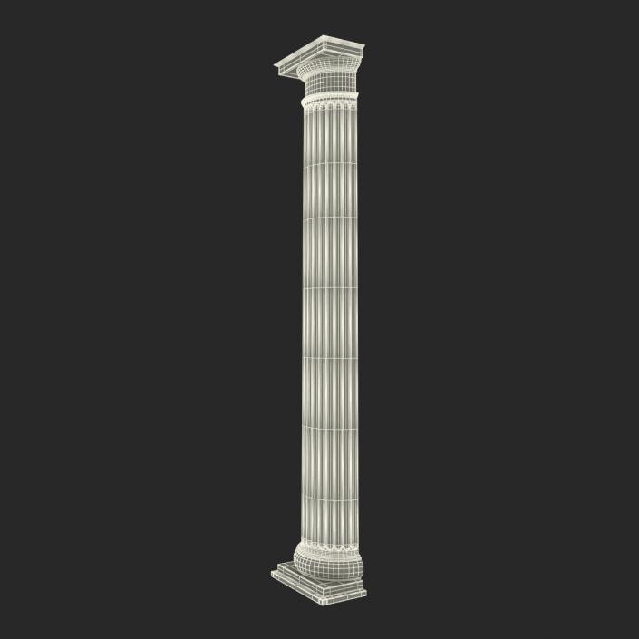 3D Pilaster Doric Greco Roman