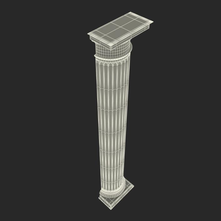 3D Pilaster Doric Greco Roman