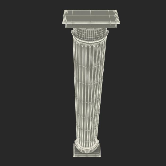 3D Pilaster Doric Greco Roman