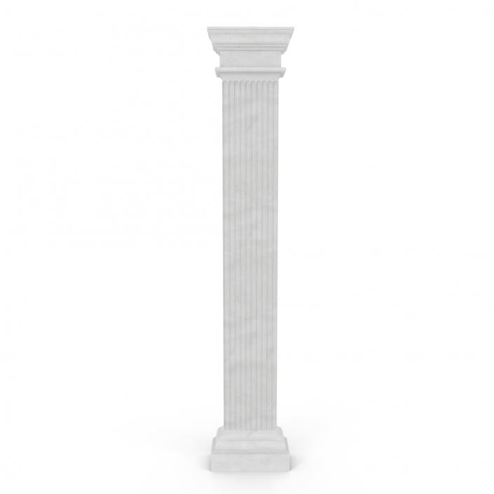 3D Pilaster Doric Greco Roman 3 model