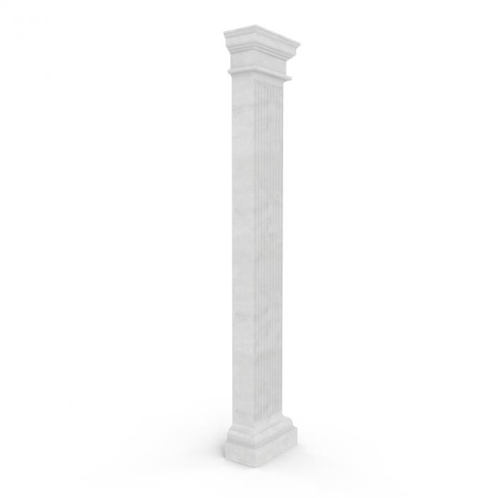 3D Pilaster Doric Greco Roman 3 model