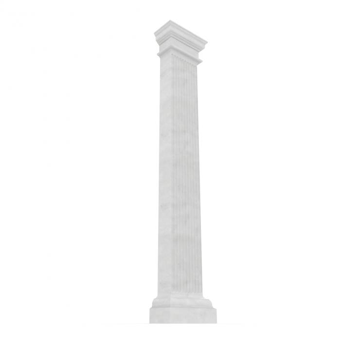 3D Pilaster Doric Greco Roman 3 model