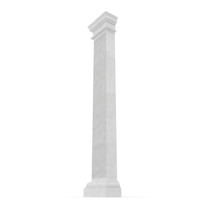 3D Pilaster Doric Greco Roman 3 model