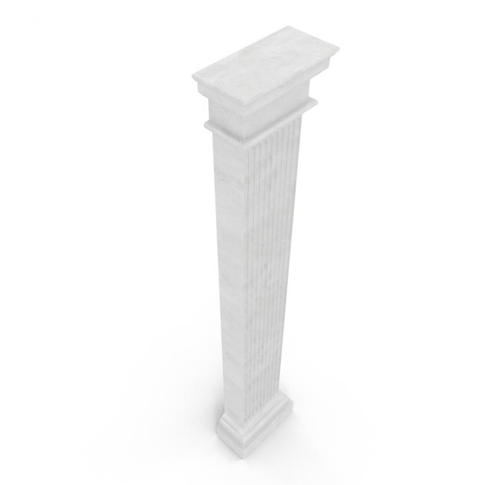 3D Pilaster Doric Greco Roman 3 model