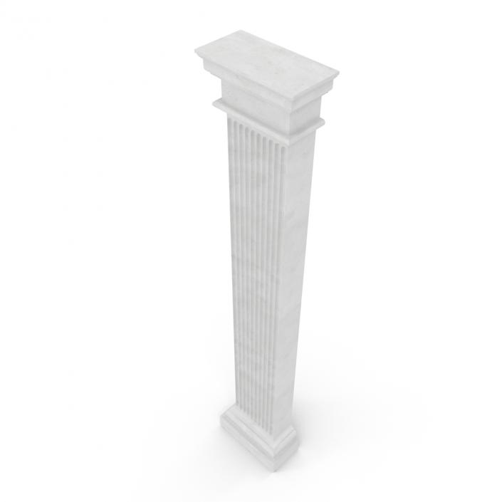 3D Pilaster Doric Greco Roman 3 model