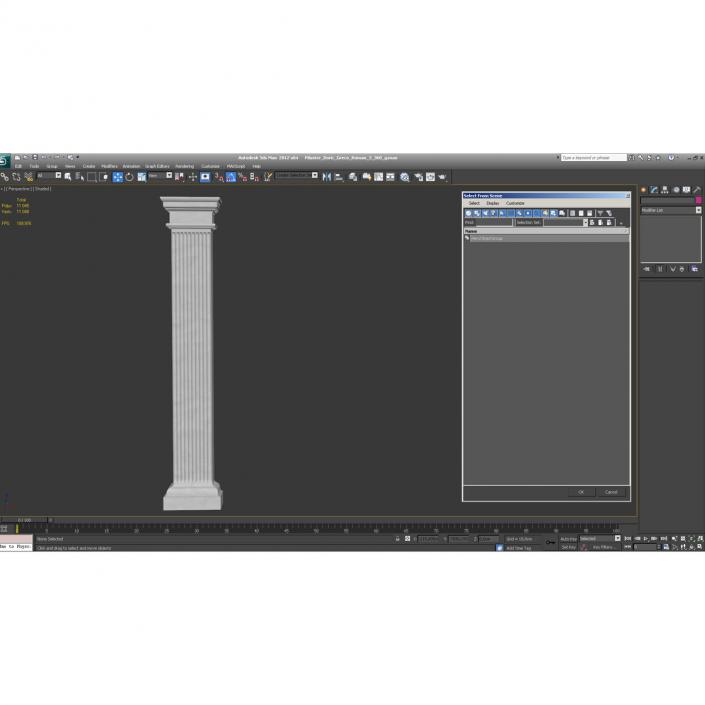 3D Pilaster Doric Greco Roman 3 model