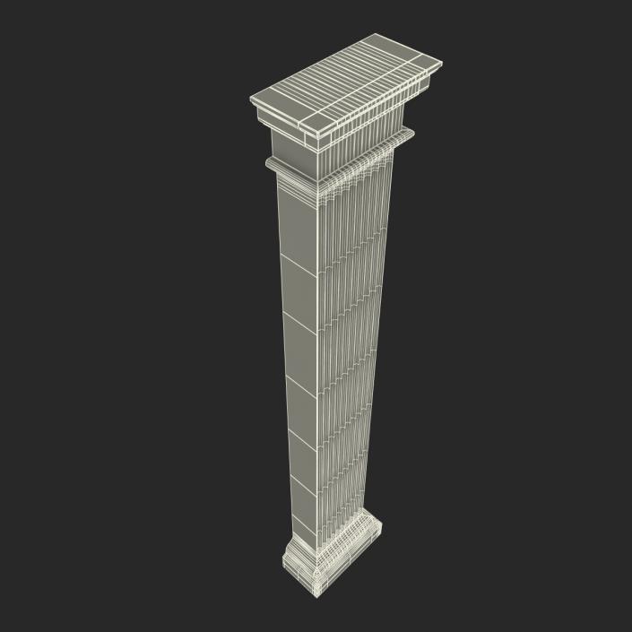 3D Pilaster Doric Greco Roman 3 model