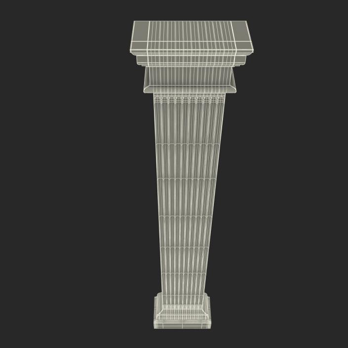 3D Pilaster Doric Greco Roman 3 model